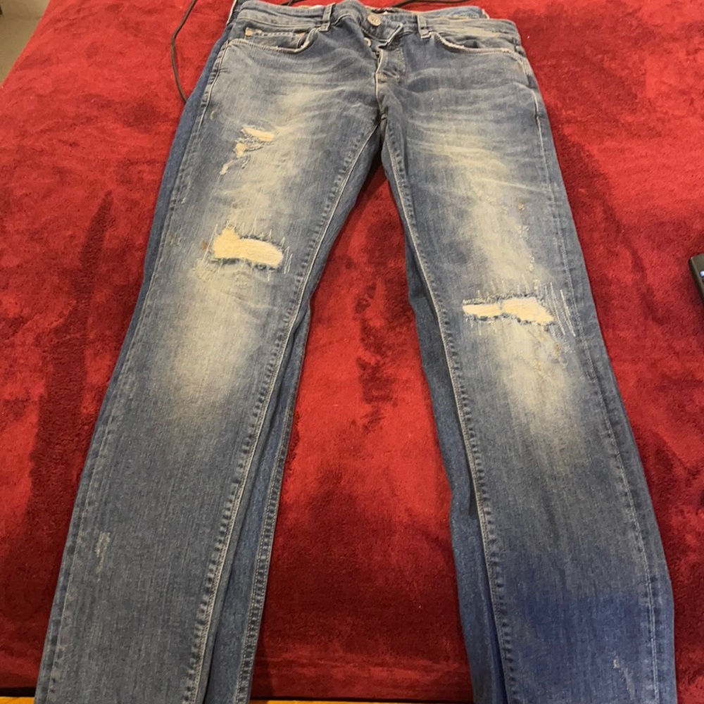 Distressed jeans